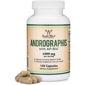double wood supplements andrographis 1,000mg serving size (120 capsules) with ap bio (patented andrographis paniculata extract) clinically studied to boost immune system