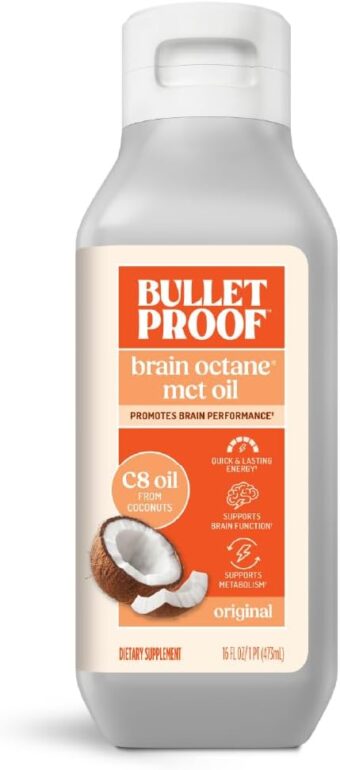 bulletproof brain octane oil, reliable and quick source of energy, ketogenic diet, more than just mct oil (16 ounces)