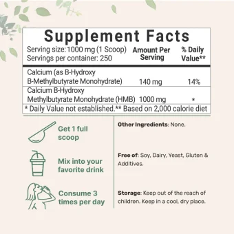 hmb powder, 250 grams