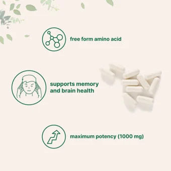 l tyrosine pills – 1000mg per serving | 240 capsules