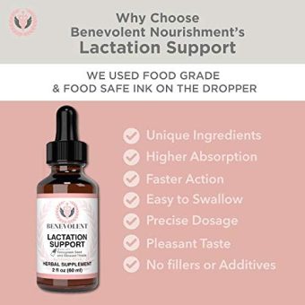 organic lactation support drops – fenugreek, blessed thistle & moringa – breast milk supply booster for nursing moms