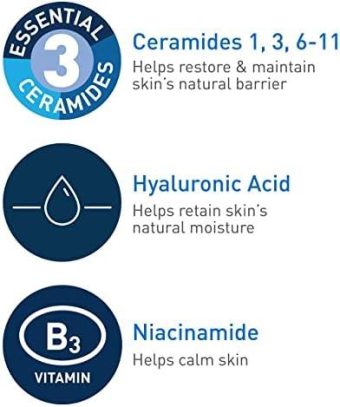 cerave pm facial moisturizing lotion, 3 oz., multiplied with derma roller, 3 fl oz (pack of 1)