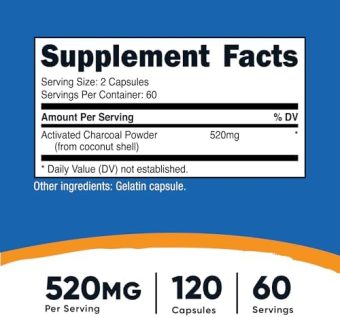 nutricost activated charcoal 1 bottle
