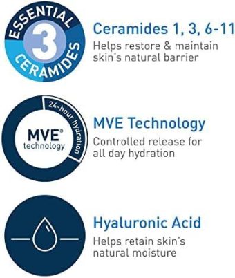 cerave moisturizing cream for face & body – 19 oz | hydrating cream with hyaluronic acid & ceramides