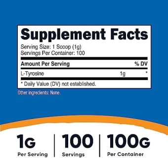 nutricost l tyrosine powder pure l tyrosine powder 100g