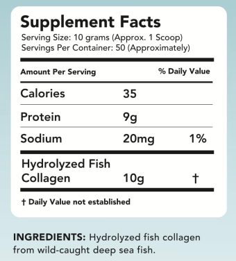 amandean premium anti aging marine collagen powder supplement (17.6oz)