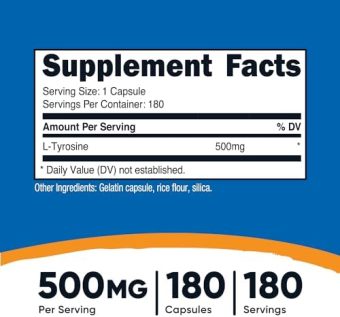 nutricost l tyrosine capsules 1 bottle