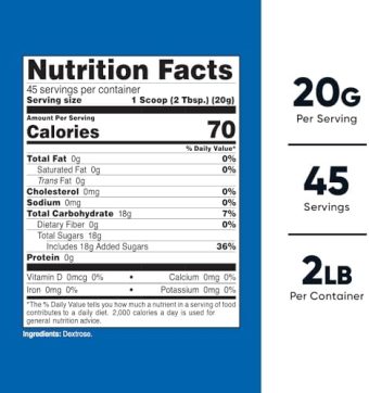 nutricost dextrose powder 2 lbs pure, non gmo, gluten free