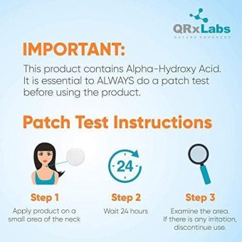 qrxlabs glycolic acid 20% resurfacing pads with vitamins b5, c & e – 50 exfoliating facial pads