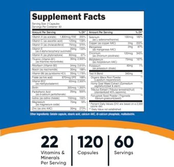 nutricost multivitamin for men 1 bottle