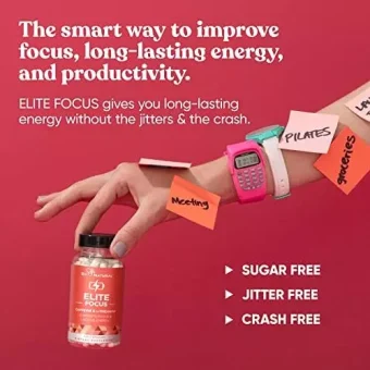 eu natural elite caffeine energy pills with l theanine, 120 soft capsules