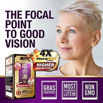 afc japan ultimate vision pro eye formula with floraglo lutein 4x, zeaxanthin, bilberry extract & astaxanthin for age related eye problem, blurry & poor vision, dry eye, macular health, 30 count