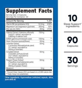 nutricost sleep aid complex 1330mg serving (90 capsules)