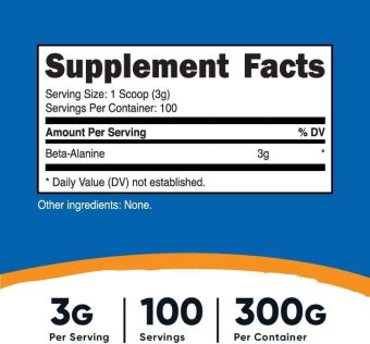 beta alanine supplement powder,300g 3g per serving