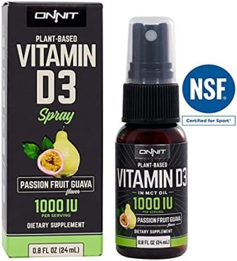 onnit labs passion fruit guava vitamin d3 spray with vitamin k2, 0.8 fz health & household