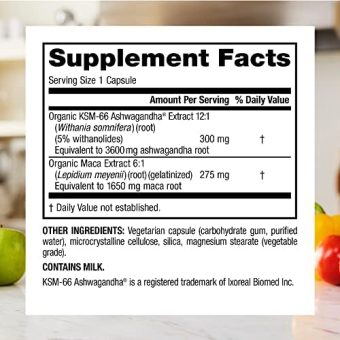 webber naturals ksm 66 ashwagandha with maca – stress & energy support, 300mg, 60 capsules