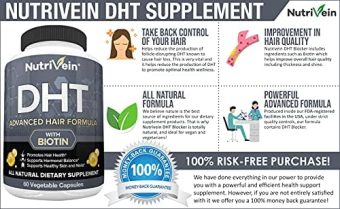 dht blocker with biotin – hair growth supplement for men & women | supports healthy hair, scalp & follicles | 60 vegan capsules