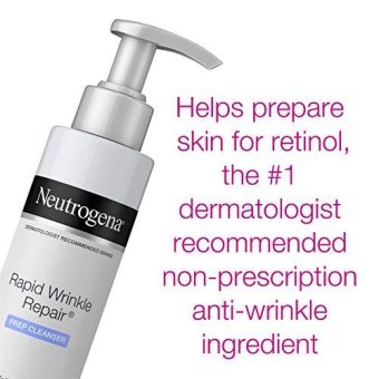 neutrogena rapid wrinkle repair anti wrinkle retinol prep facial cream cleanser with glycolic acid and micro exfoliant to gently cleanse and exfoliate skin, oil free and non comedogenic, 5 oz everything else