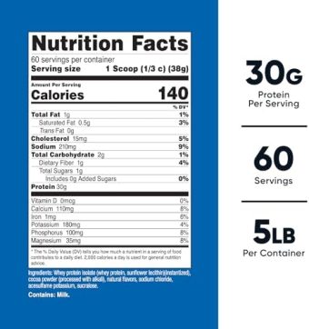nutricost whey protein isolate 5lbs milk chocolate