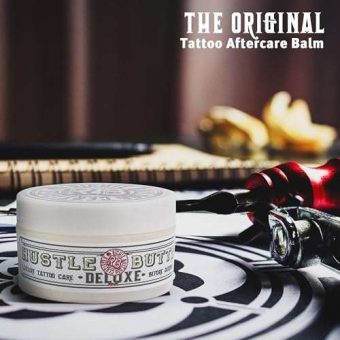 hustle butter tattoo aftercare 150ml tattoo balm, for new & older tattoos safe while healing vegan tattoo cream no petroleum