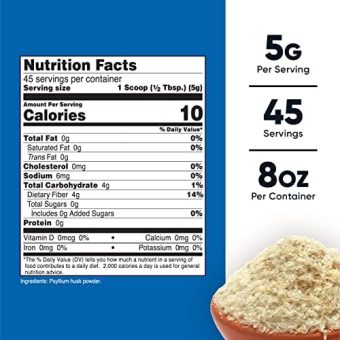 nutricost psyllium whole husk powder (flakes) 8oz gluten free & non gmo