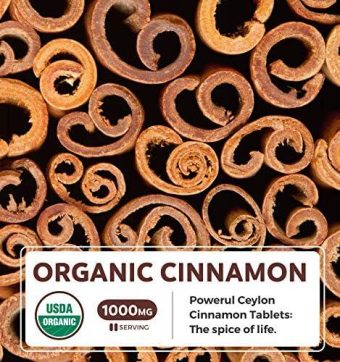 usda organic ceylon cinnamon (120 tablets) 1000mg per serving
