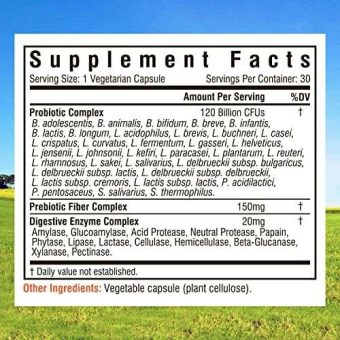 innate vitality 3 in 1 probiotics 120 billion cfus 34 strains with organic prebiotics & digestive enzymes 30 vegan caps