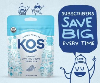 kos usda organic blue spirulina powder