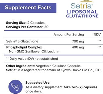 nutriflair liposomal glutathione supplement setria® 700mg