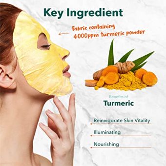purederm turmeric facial mask skin care (5 pack)