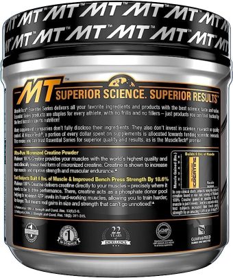 mt essential series platinum 100% creatine unflavored 400g (14.11oz) us