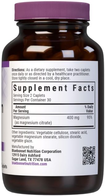 bluebonnet nutrition blue bonnet magnesium citrate 400 mg caplets