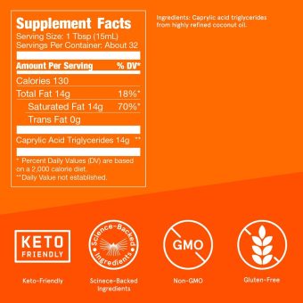 bulletproof brain octane mct oil for keto and paleo diet (16oz) pack of 2
