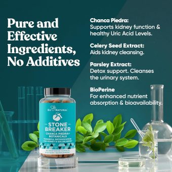 eu natural stone breaker chanca piedra detoxify urinary tract, flush impurities, clear system 60 vegetarian soft capsules