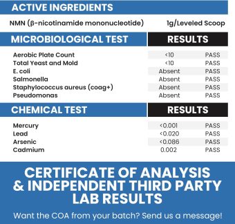 genex formulas nad+ precursor supplement (100g bulk powder) stabilized form | 99% pure powder for increased nad+ levels, dna repair, & healthy aging non gmo, gmp certified (100 scoops/jar)