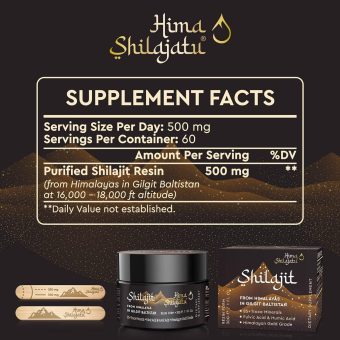 hima shilajatu purest himalayan resin gold grade 100% pure with fulvic acid & 85+ trace minerals complex for energy & immune support, 30 grams (2 months supply)