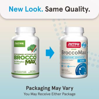 jarrow formulas broccomax 120 veggie capsules supports healthy cell replication & liver health dietary supplement 60 servings