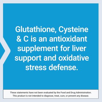 life extension glutathione, cysteine & vitamin c | 100 capsules | antioxidant & liver health support | 500mg vitamin c | non gmo, gluten free