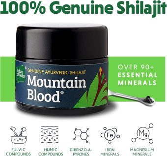 mountain blood shilajit resin 30g – pure, vegan, uk lab tested altai resin for energy, stamina & wellness | 3 month supply