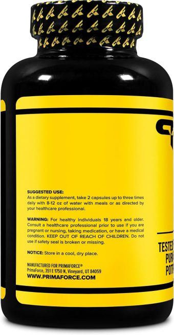 primaforce yohimbine hcl 2.5mg, 270 capsules premium supplement, boosts performance, zero fillers, non gmo and gluten free