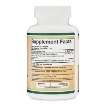 doublewood spm supplement – specialized pro resolving mediators from fish oil – 250mcg per softgel