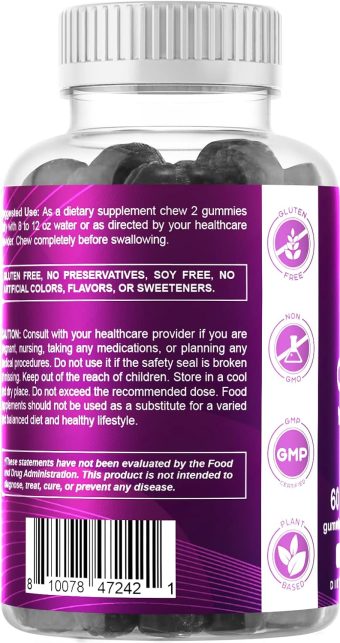 vitamatic iron 65 mg gummies supplement for women & men 60 vegan gummies great tasting iron gummy vitamins with vitamin c