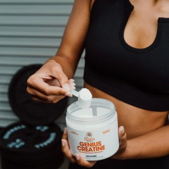 genius creatine powder pro post workout recovery drink for lean muscle gain creapure monohydrate, hcl & beta alanine natural anabolic mass gainer for men & women serious muscle builder, 171g