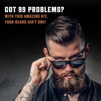 viking revolution beard comb & beard brush set for men