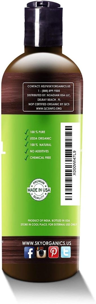 sky organics organic castor oil, 173 gm