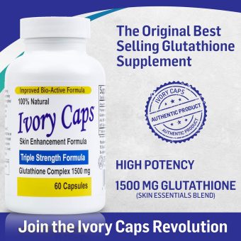 ivory caps advanced glutathione complex – 1500mg high potency antioxidant support – 60 capsules