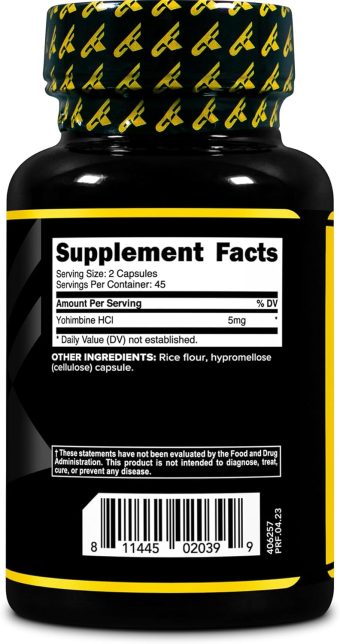 primaforce, yohimbine hcl, 2.5 mg, 90 veggie caps pmf 02039