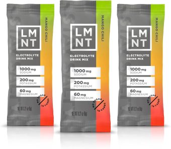 lmnt electrolyte drink mix, mango chili, 30 stick packs