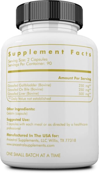 ancestral supplements gallbladder support – 180 capsules