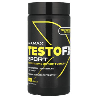 allmax, testofx sport, testosterone support formula, 80 capsules
